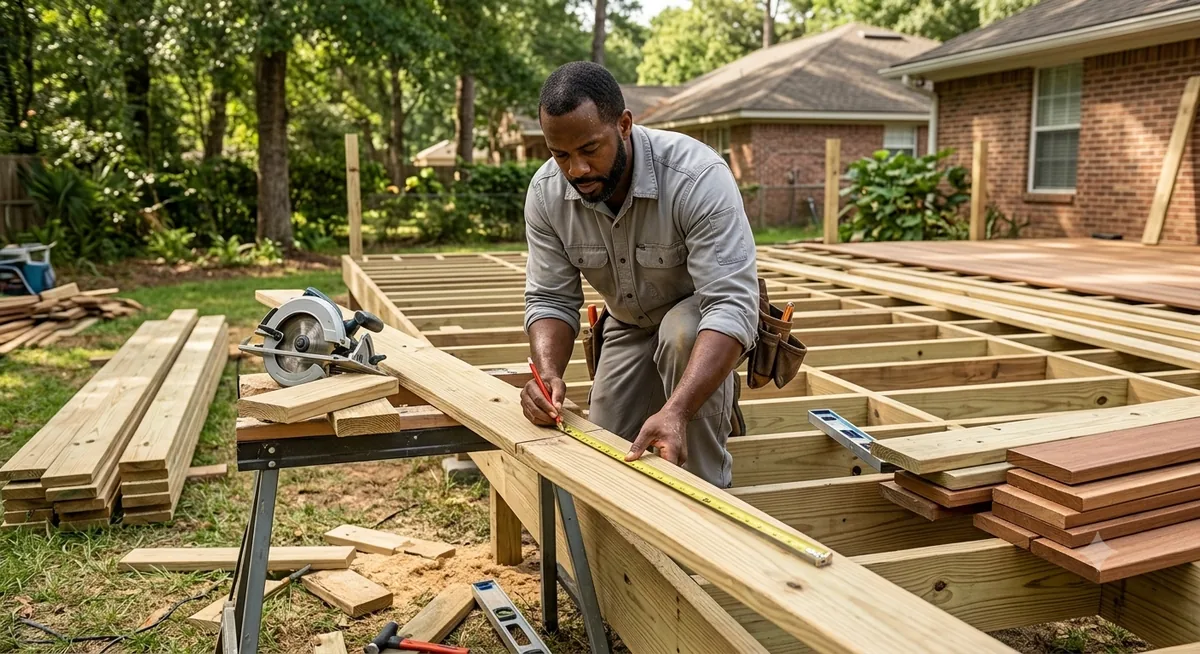 Wood deck construction and framing in Jacksonville FL